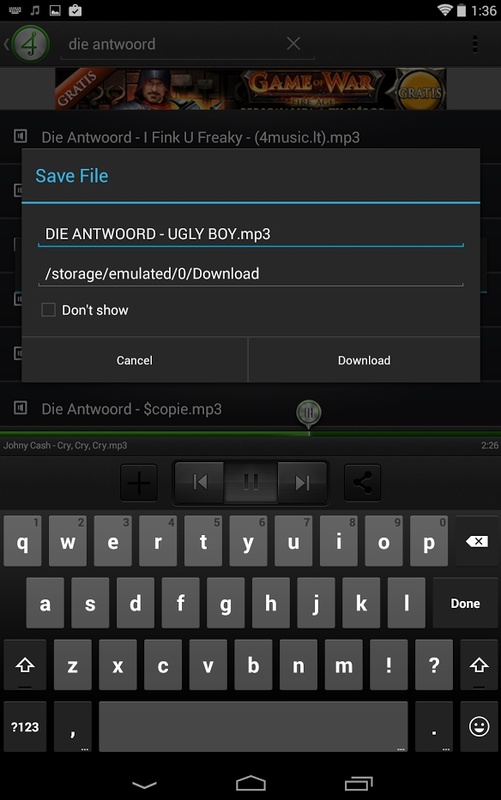 4shared Music 2.10.101 APK for Android Screenshot 1