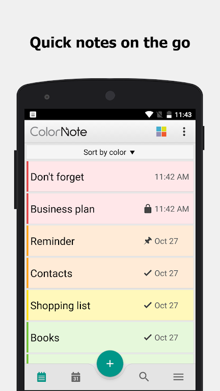 ColorNote Notepad 4.4.6 APK for Android Screenshot 1