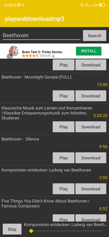 Mp3 Music Download 0.58 APK feature