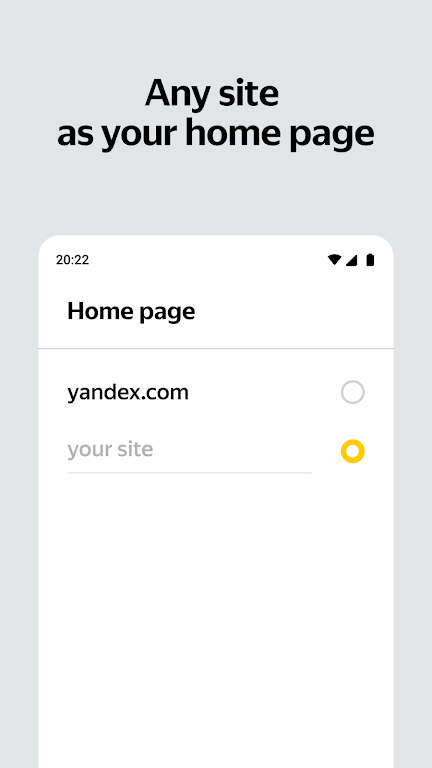 Yandex Start 24.12 APK for Android Screenshot 1