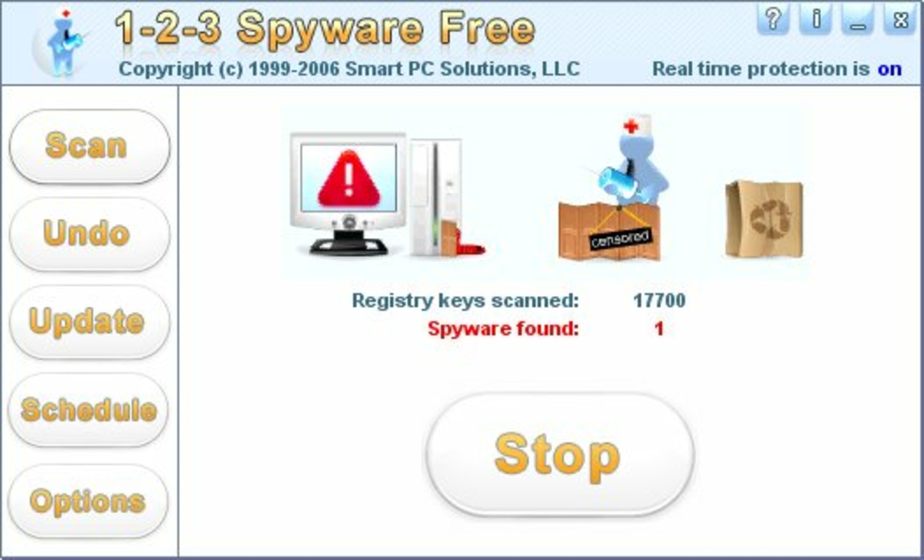 1-2-3 Spyware Free 4.8 for Windows Screenshot 2