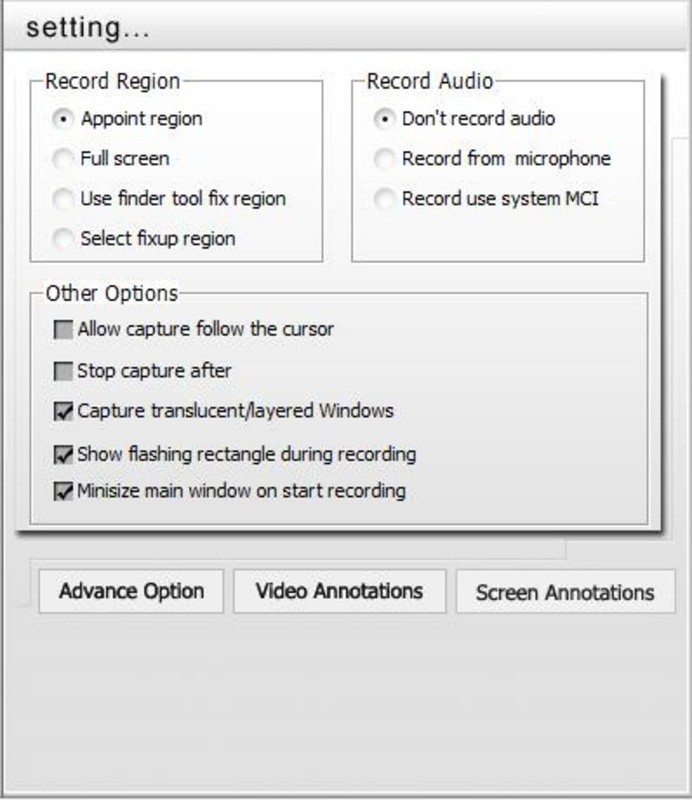 Acala Screen Recorder 4.2.4 feature