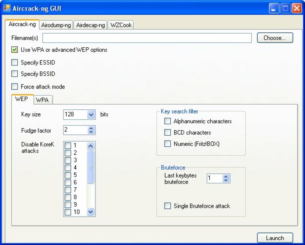 Aircrack-Ng 1.7 for Windows Screenshot 1