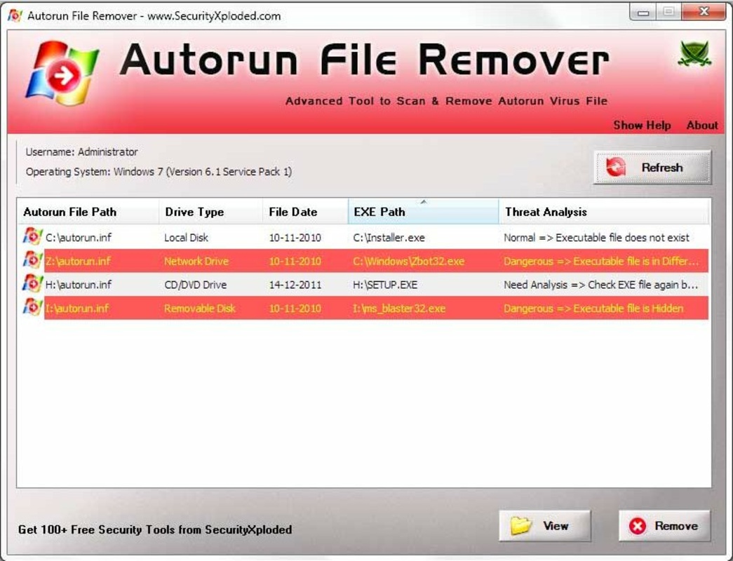 Autorun File Remover 5.0 feature