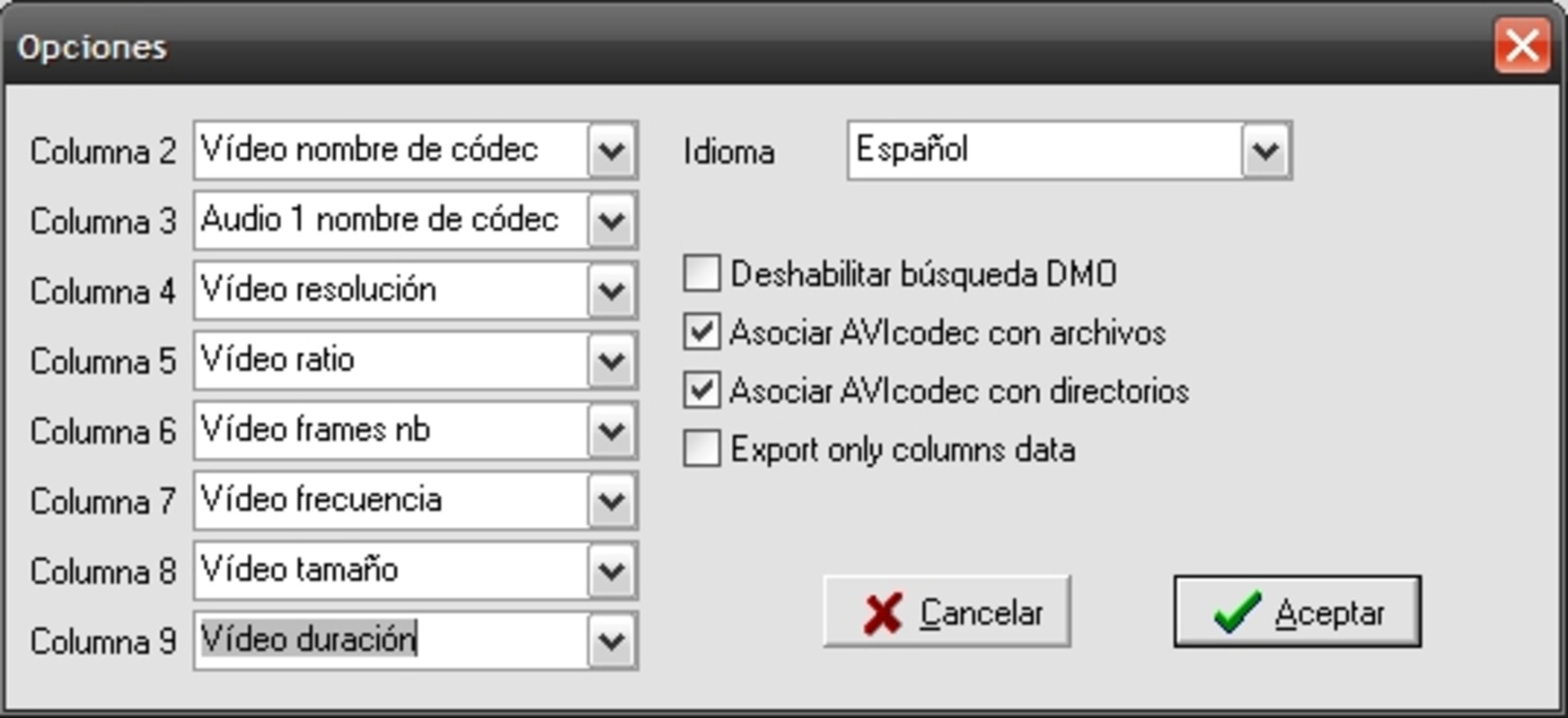 AVIcodec 1.2 feature