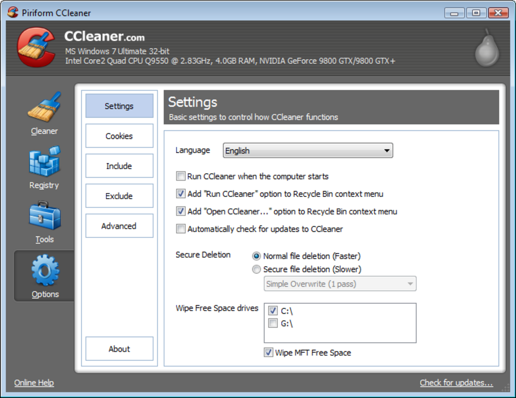 CCleaner Portable 6.20.10897 for Windows Screenshot 1