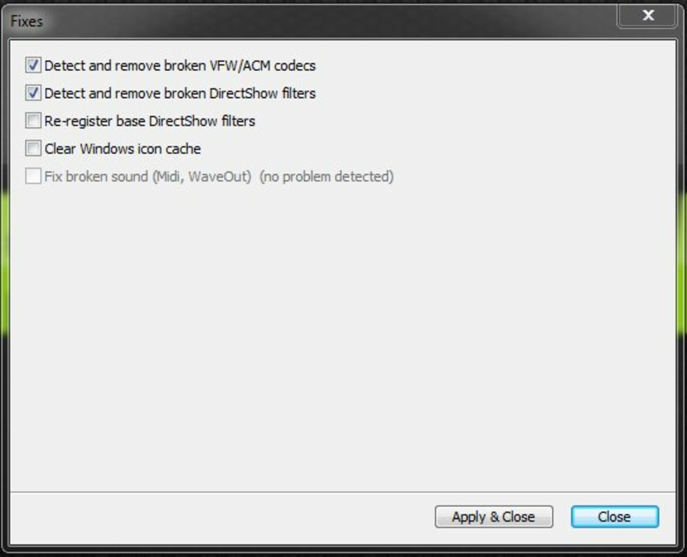 K-Lite Codec Tweak Tool 6.7.1 for Windows Screenshot 5