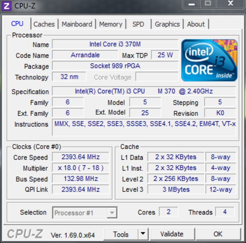 CPU-Z Portable 2.08 for Windows Screenshot 1