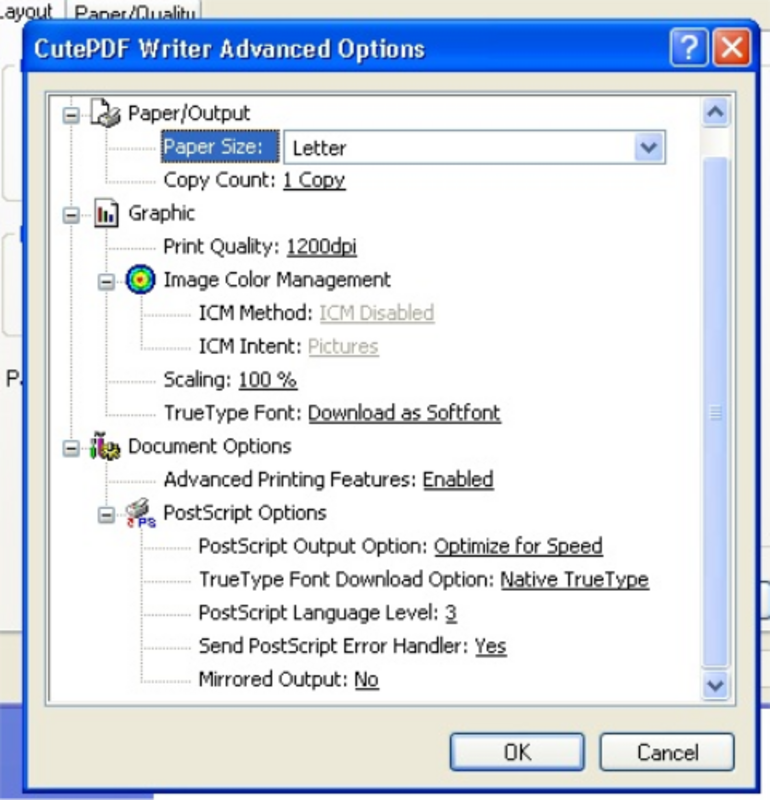 CutePDF Writer 4.0 for Windows Screenshot 1