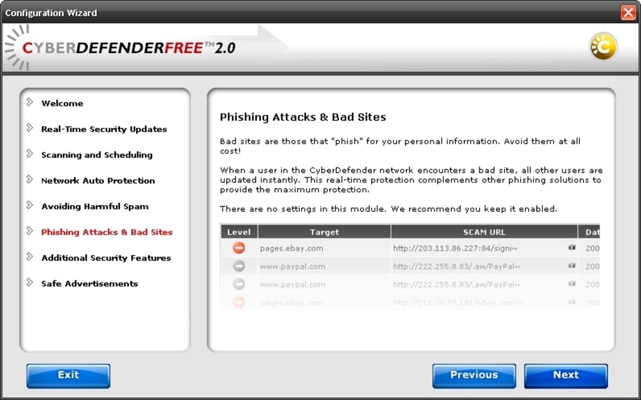CyberDefender Free 2.0 feature