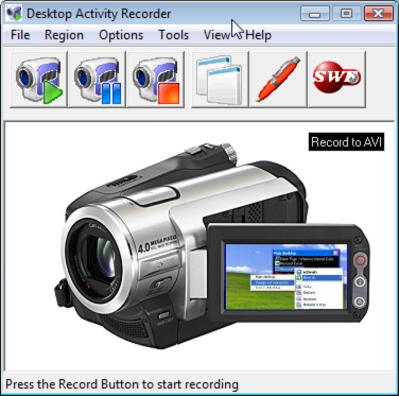 Desktop Activity Recorder 2.00 feature