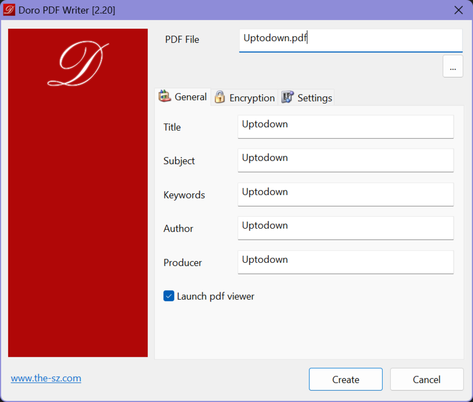 Doro PDF Writer 2.20 for Windows Screenshot 1