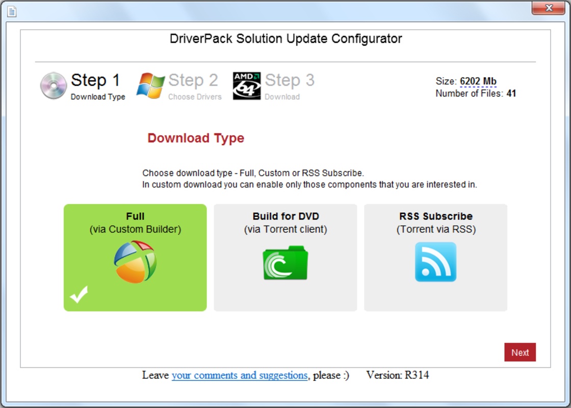 DriverPack Solution Online 1.09 feature