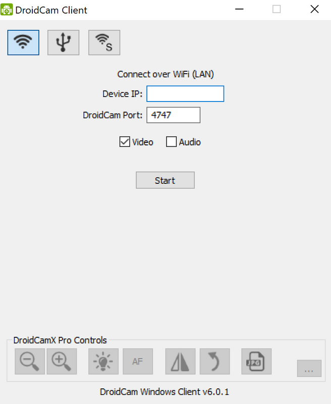DroidCam 6.5.2 for Windows Screenshot 1