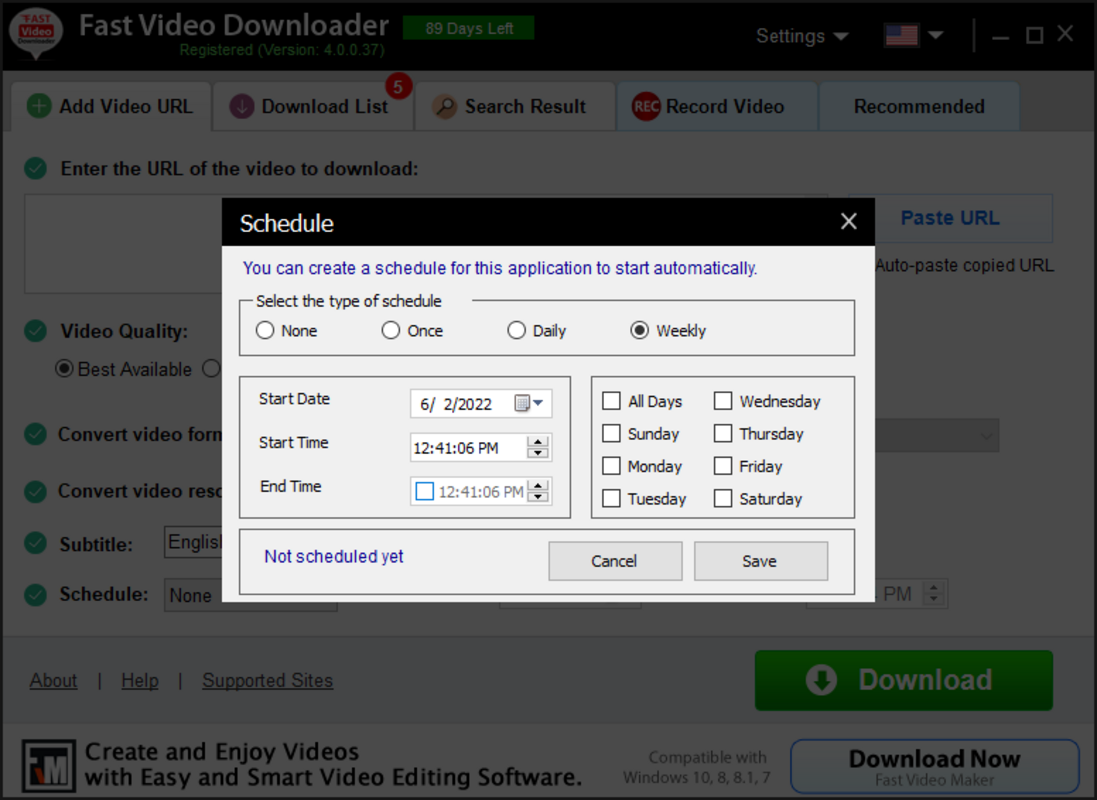 Fast Video Downloader 4.0.0.54 feature