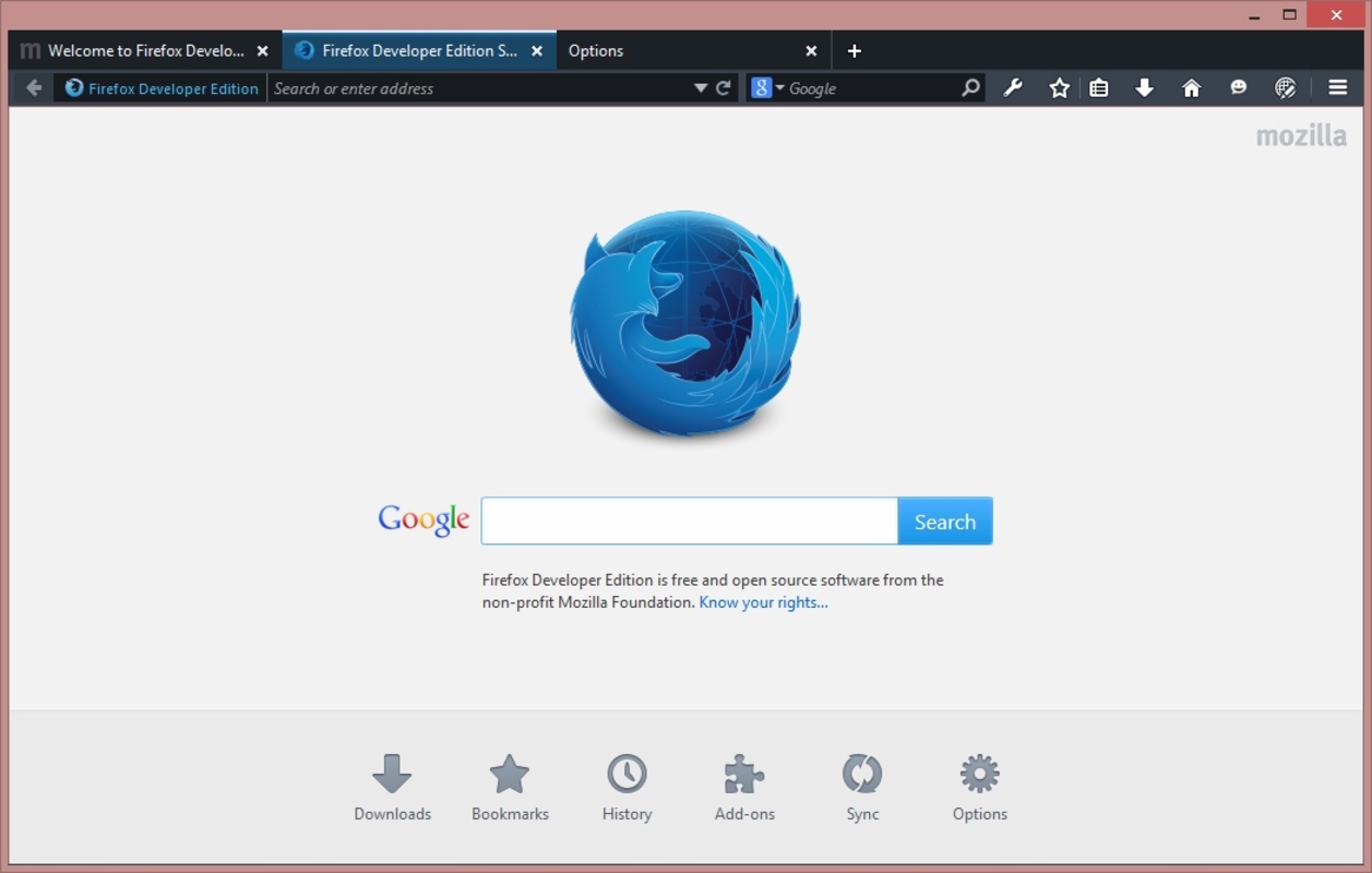 Firefox Developer Edition 123.0b1 for Windows Screenshot 1