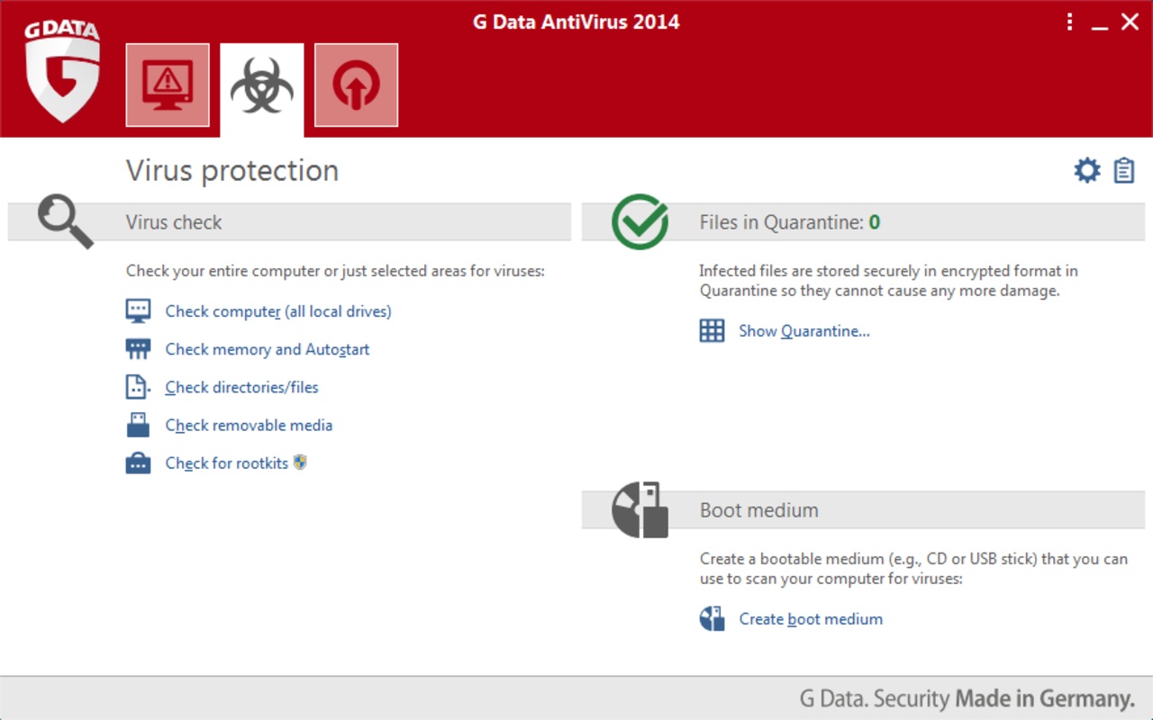 G DATA AntiVirus 2014 feature