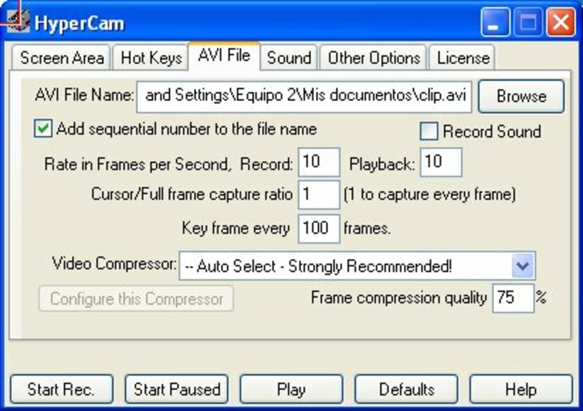 HyperCam 6.2.2404 feature