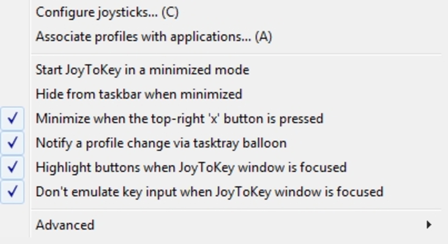 JoyToKey 6.9.2 for Windows Screenshot 1