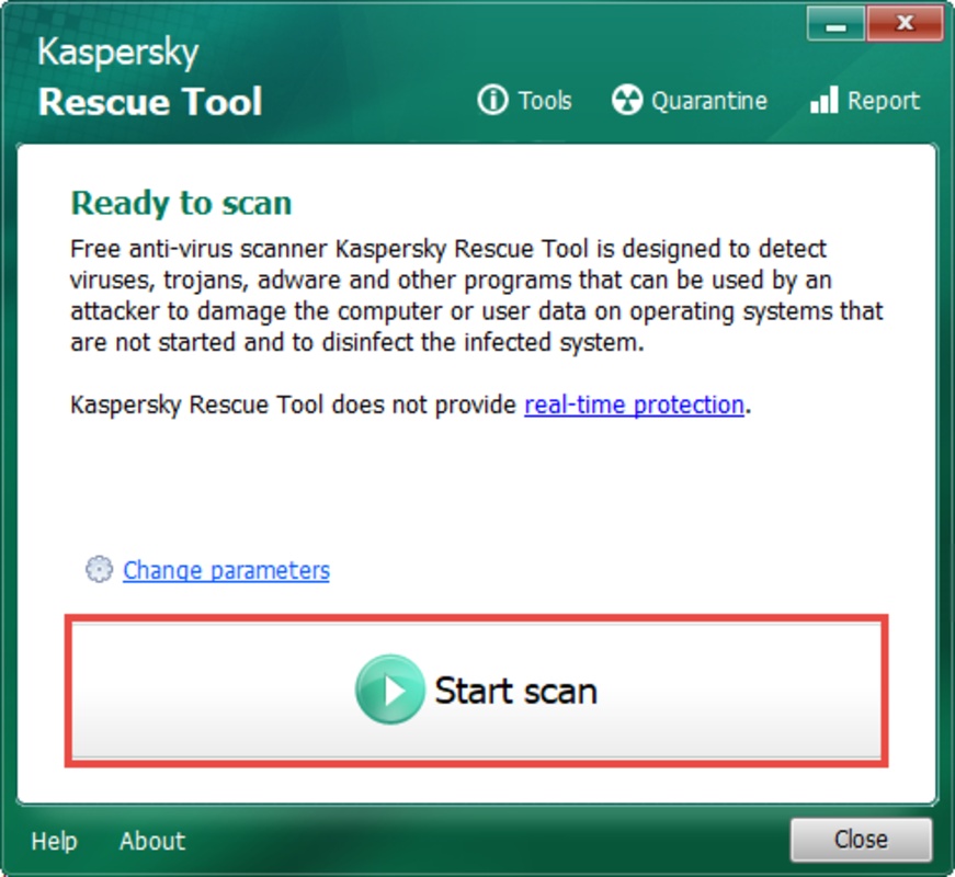 Kaspersky Rescue Disk 18.0.11.3c feature