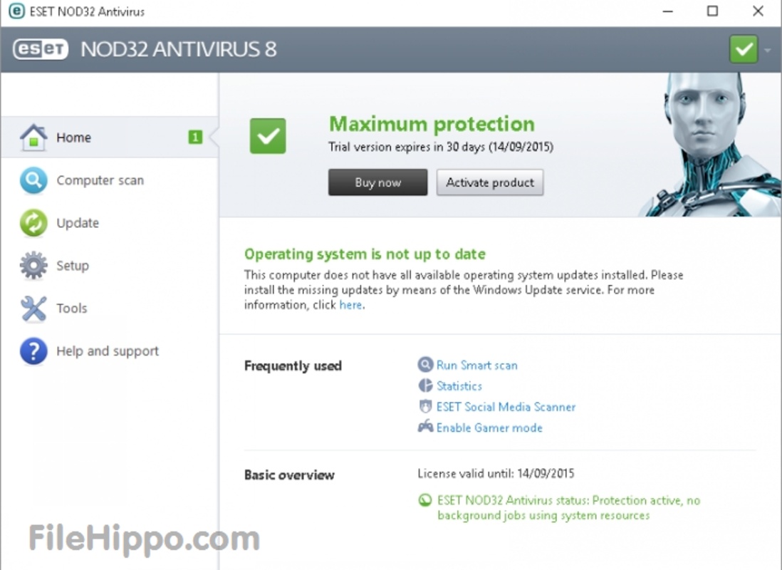 NOD32 Antivirus 17.1.1.0 for Windows Screenshot 1