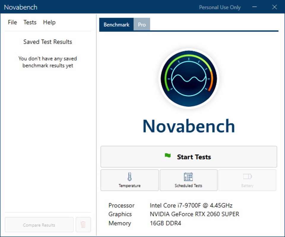 Novabench 5.4.1 feature