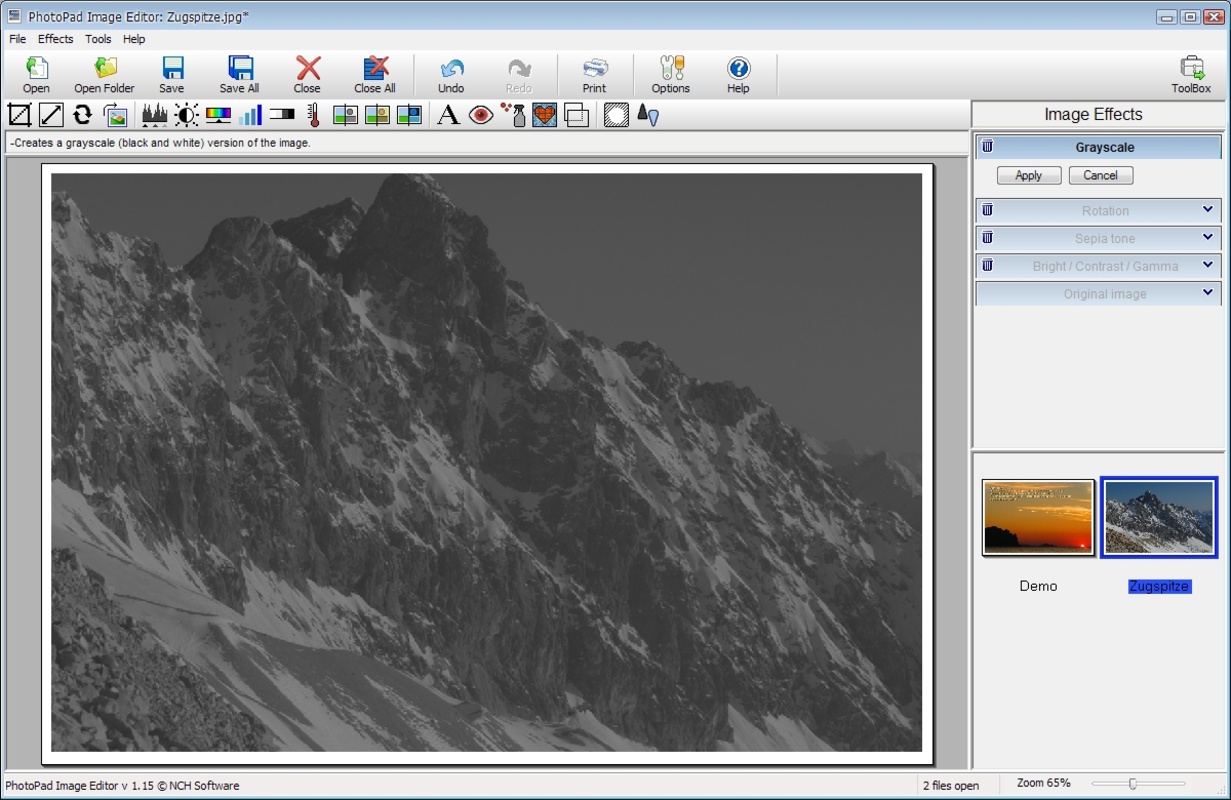 PhotoPad Image Editor 13.00 for Windows Screenshot 1