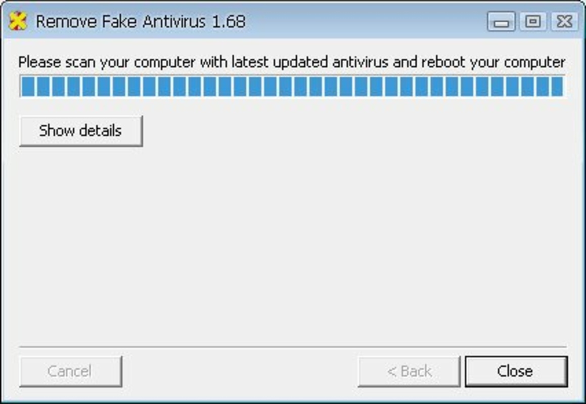 Remove Fake Antivirus 1.99 feature