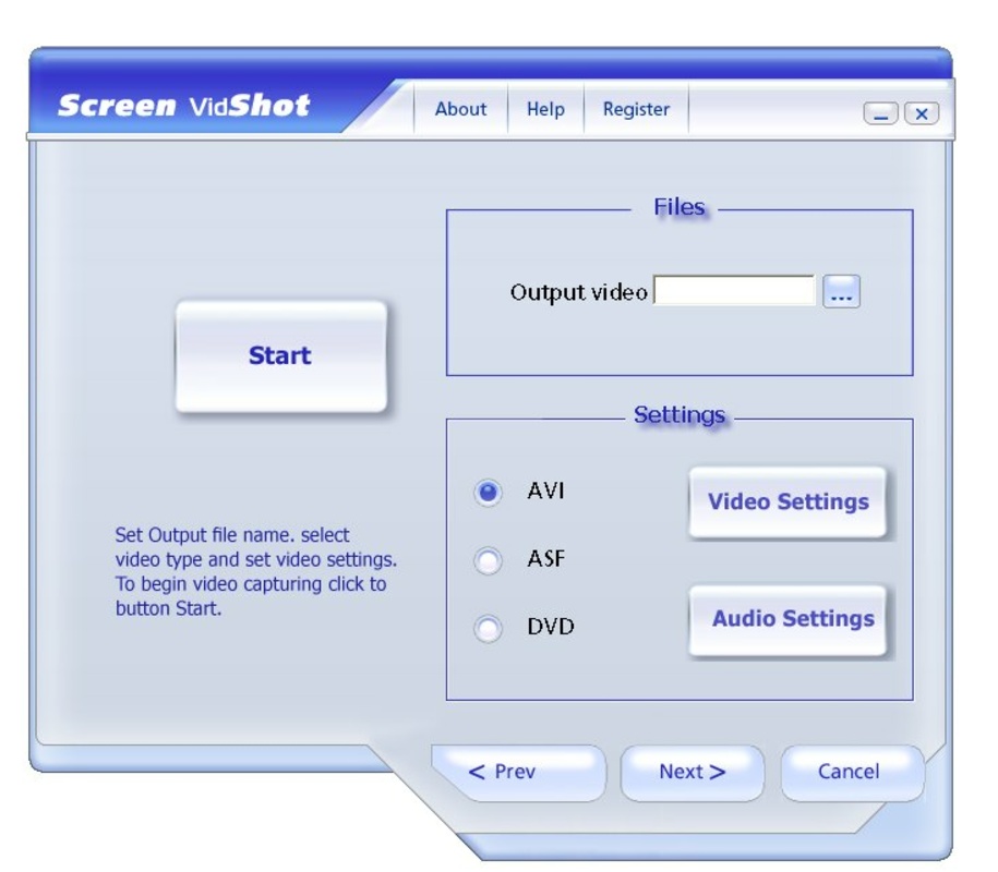 Screen VidShot 2.3 feature