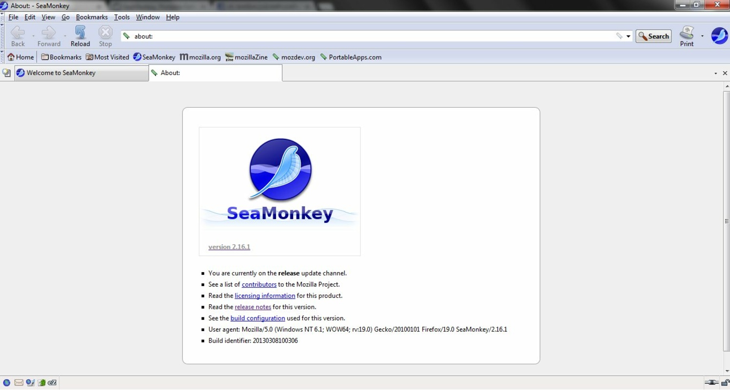 SeaMonkey Portable 2.53.18 for Windows Screenshot 1