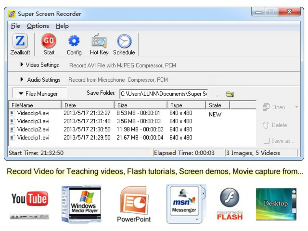 Super Screen Recorder 6.0 for Windows Screenshot 1