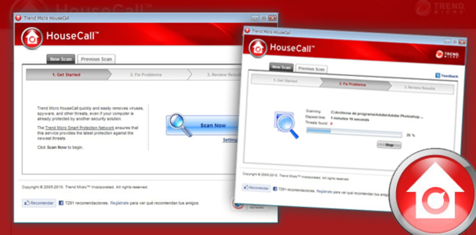 Trend Micro HouseCall 8.0 feature