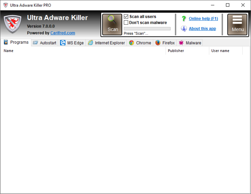 Ultra Adware Killer 10.7.9.2 feature
