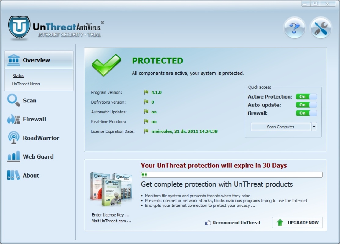 UnThreat – Internet Security 2012 4.2 feature