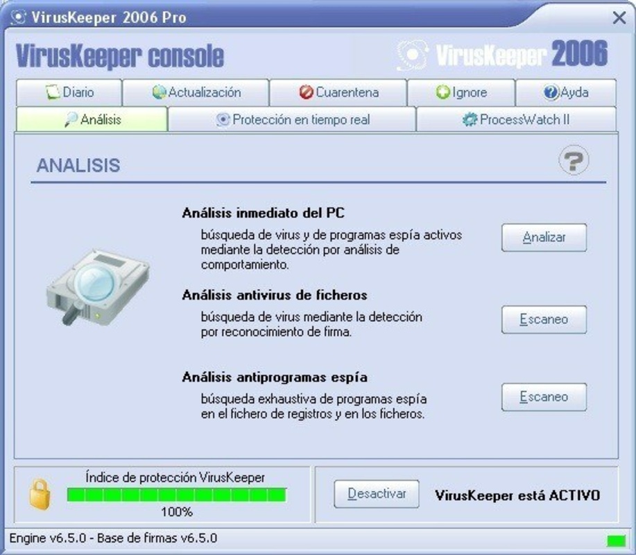 VirusKeeper 2006 Pro 11.0.5 feature