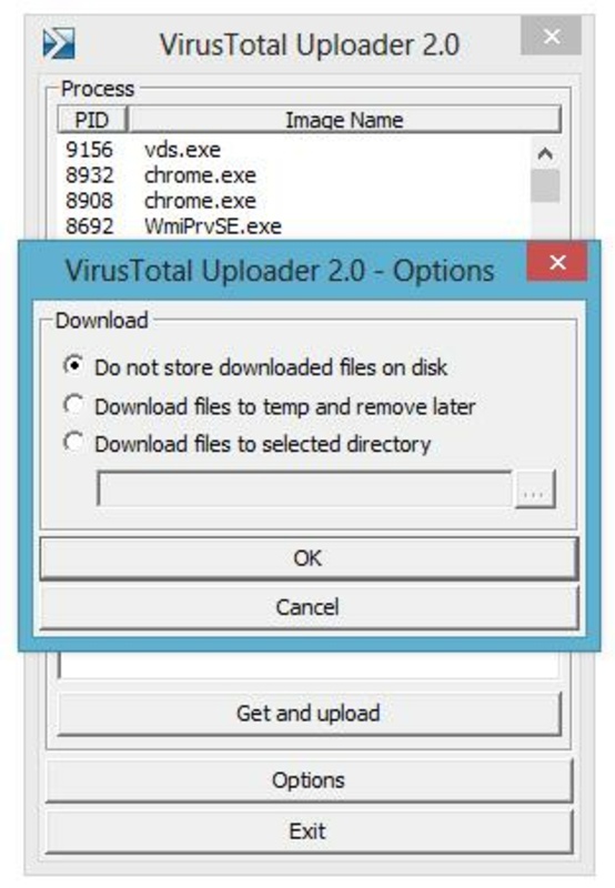 VirusTotal Uploader 2.0 feature