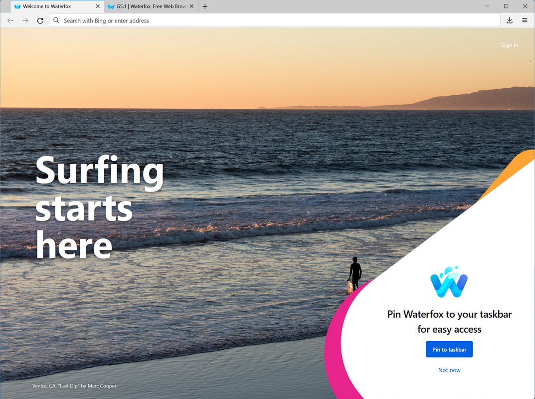 Waterfox 6.0.8 for Windows Screenshot 1