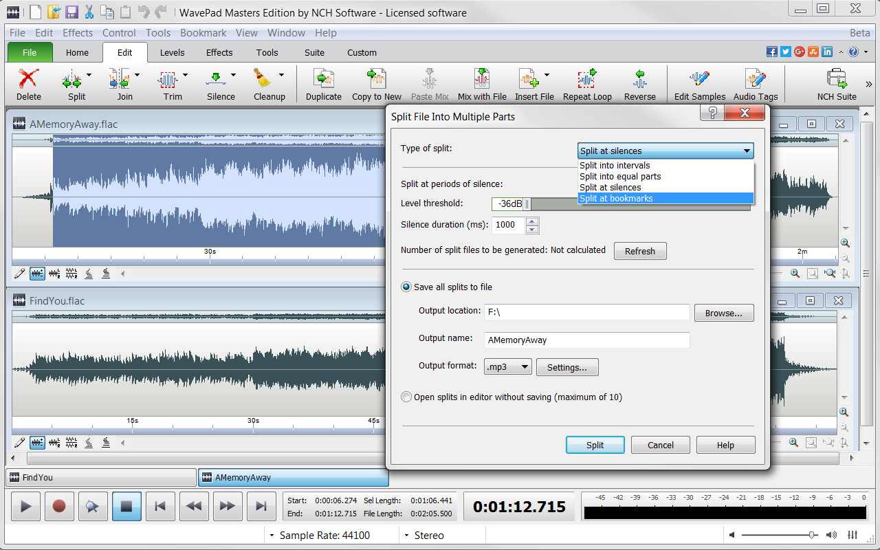 WavePad Free Audio, Music and Mp3 Editor 19.00 feature