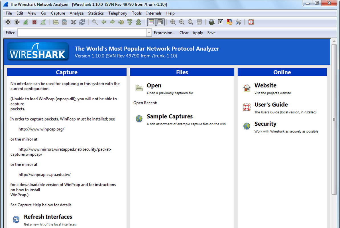Wireshark 4.2.2 for Windows Screenshot 1