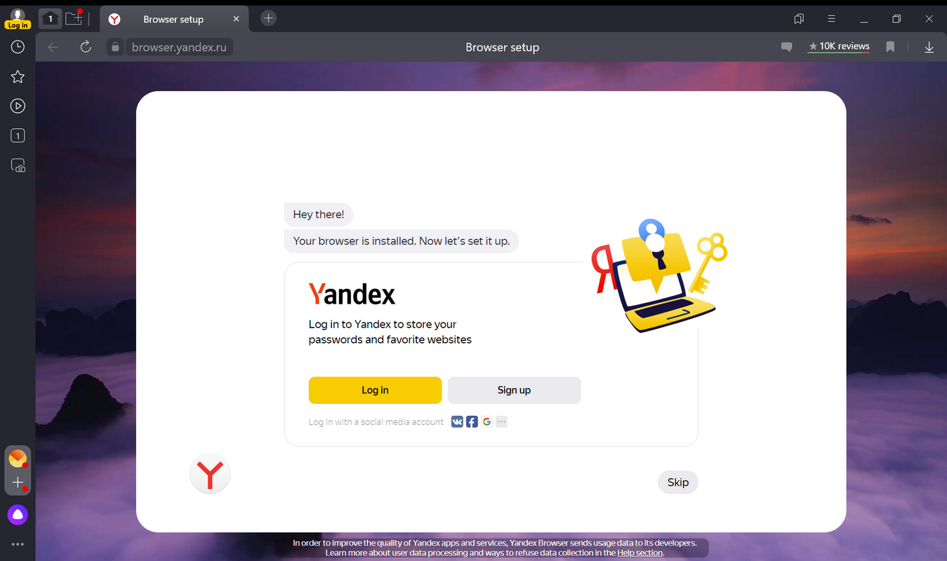 Yandex Browser 23.11.3 for Windows Screenshot 1