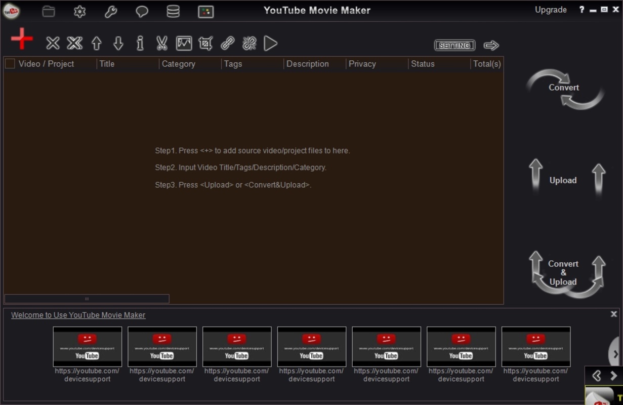 YouTube Movie Maker 20.09 for Windows Screenshot 1